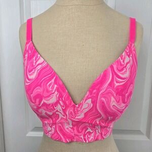 Victoria's Secret PINK Atomic Pink Smooth Wireless Push-up Bra Size L Lingerie‎